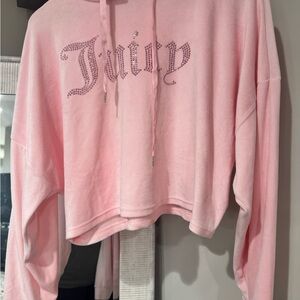 Juicy Couture Pink Cropped Oversized Sweatshirt and pants